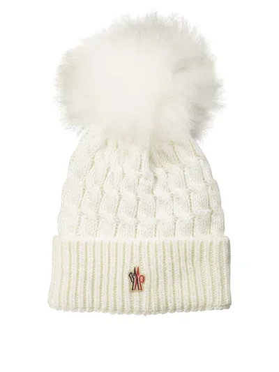 Moncler Wool Beanie Hats White