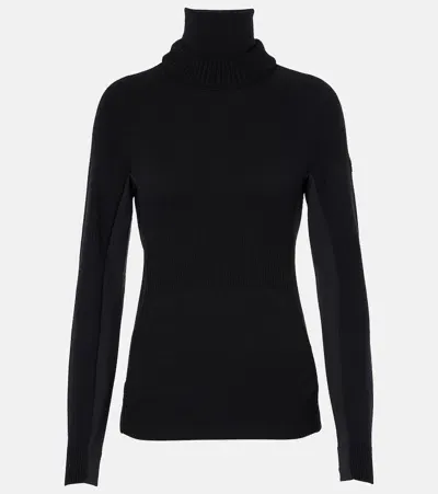 Moncler Wool-blend Turtleneck Sweater In Black