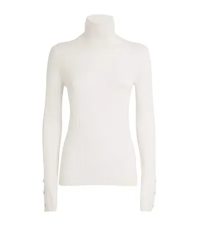 Moncler Wool-cashmere Rollneck Sweater In White