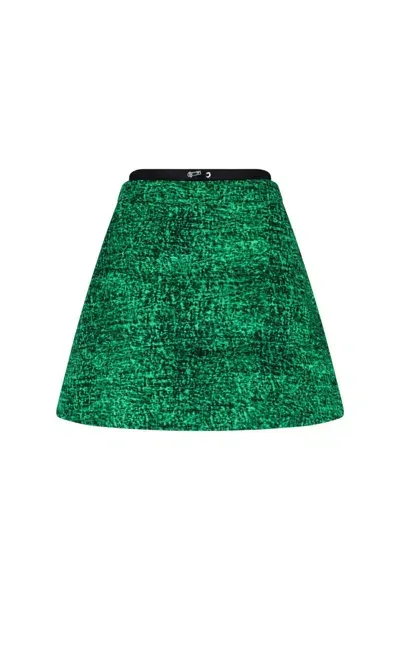 Moncler X J.w. Anderson Mini Printed Skirt In Green