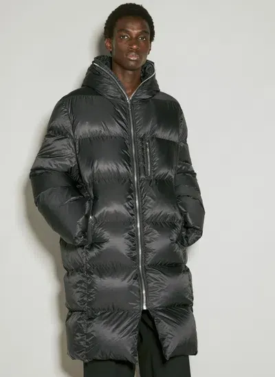 Moncler X Rick Owens Gimp Long Down Coat In Black