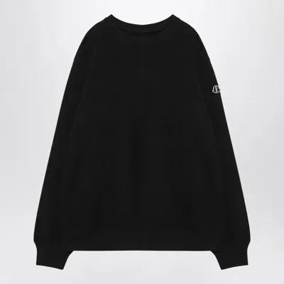 Moncler X Rick Owens Moncler + Rick Owens Jersey Crew-neck Sweatshirt In Black