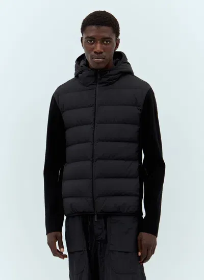 Moncler Zip-up Padded Cardigan In Black