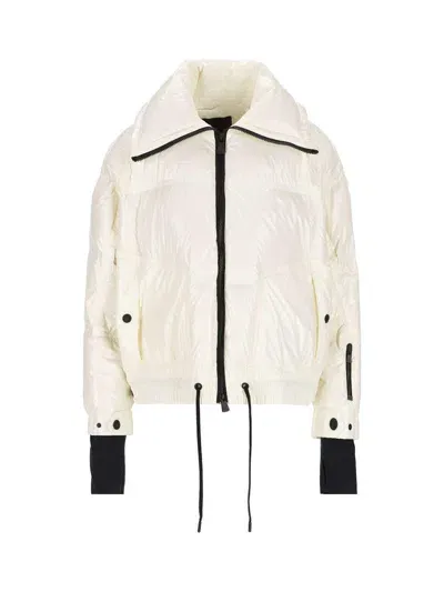 Moncler Zip-up Padded Jacket In White