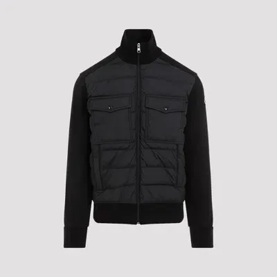 Moncler Zipper Sweatshirt In Black