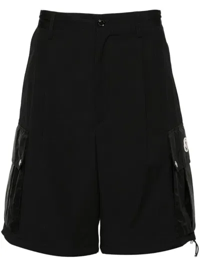 Moncler Cargo Bermuda Shorts In Black