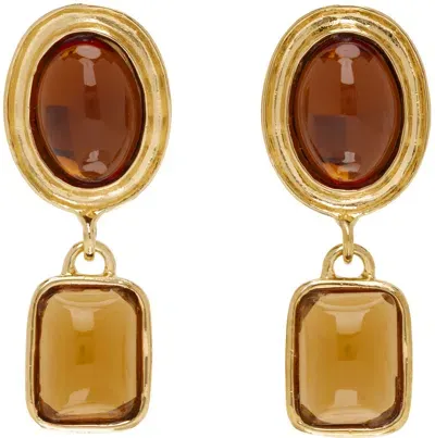 Mondo Mondo Gold Jelly Earrings In 18k Gold Plated