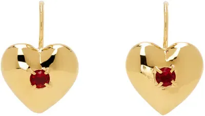 Mondo Mondo Gold Lover Earrings In 18k Gold Plated