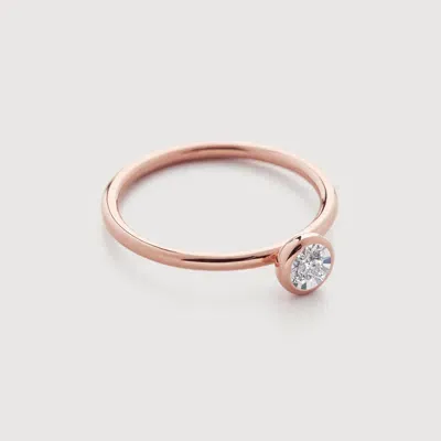 Monica Vinader Rose Gold Lab Grown Diamond Solitaire Ring Lab Grown Diamond