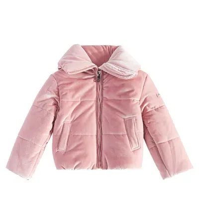 Monnalisa Kids' Chenille Jacket In Pink