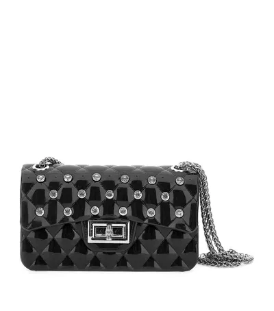 Monnalisa Kids' Embellished Quilted Shoulder Bag In Black