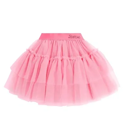 Monnalisa Kids' X Barbie Tulle Skirt In Pink