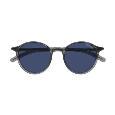 Montblanc Eyewear Oval Frame Sunglasses In Grey