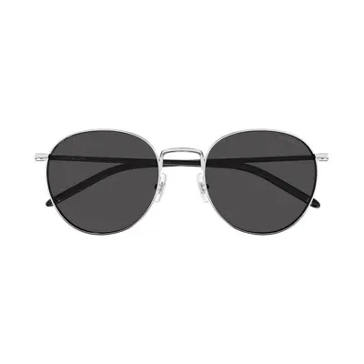 Montblanc Eyewear Oval Frame Sunglasses In Silver