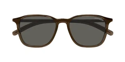 Montblanc Eyewear Panthos Frame Sunglasses In Brown