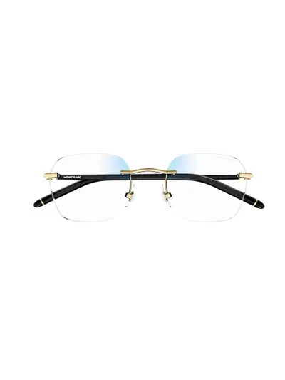 Montblanc Eyewear Square Frame Glasses In Black