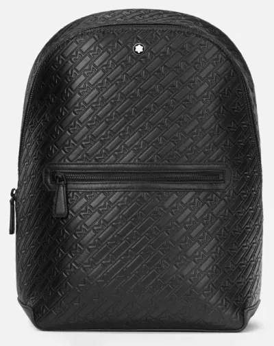 Montblanc Leather Mod.  Monogram 4810 Backpack - 30x41x13 In Black