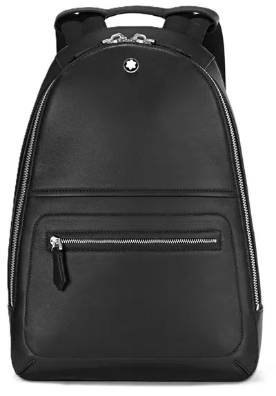 Montblanc Leather Mod. Soft Mini Backpack - 24x90x35 In Black