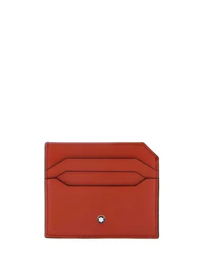 Montblanc Logo-plaque Cardholder In Orange