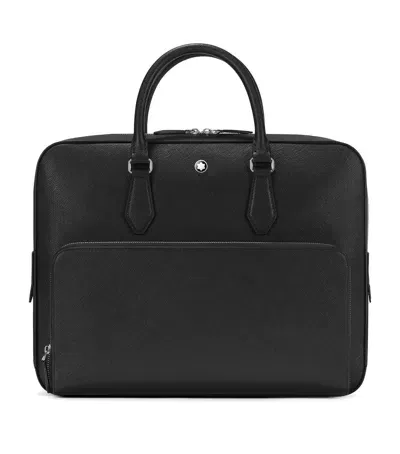 Montblanc Medium Leather Sartorial Document Case In Black