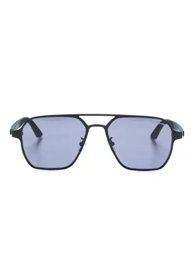 Montblanc Navigator-frame Sunglasses In Blue