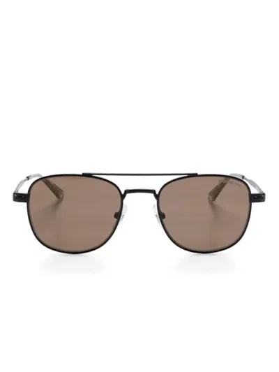 Montblanc Pilot-frame Sunglasses In Black