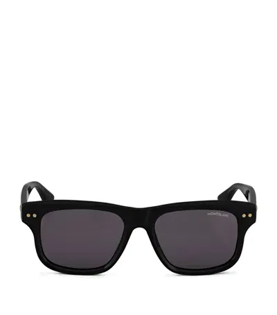 Montblanc Rectangular Sunglasses In Black