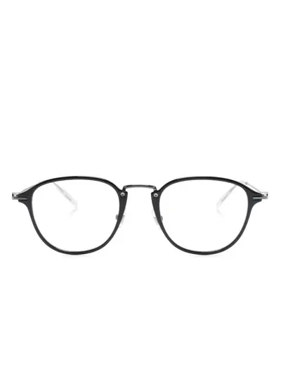 Montblanc Brille Mit Rundem Gestell In Schwarz