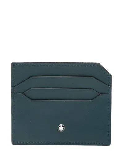 Montblanc Soft Card Holder In Blue