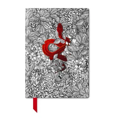 Montblanc The Legend Of Zodiacs Snake Lined Notebook #146 In Gray