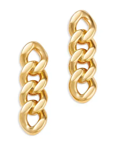 Moon & Meadow 14k Yellow Gold Miami Cuban Link Chain Drop Earrings