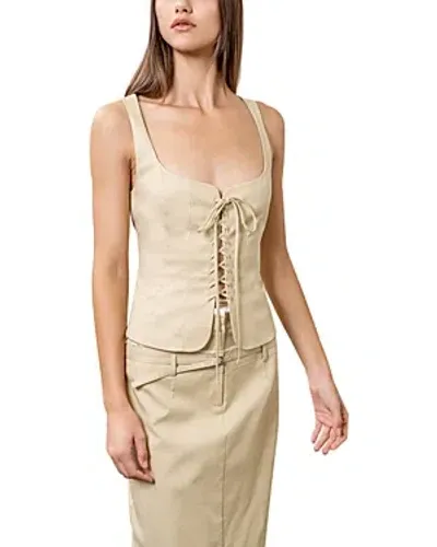 Moon River Corset Top In Light Yellow