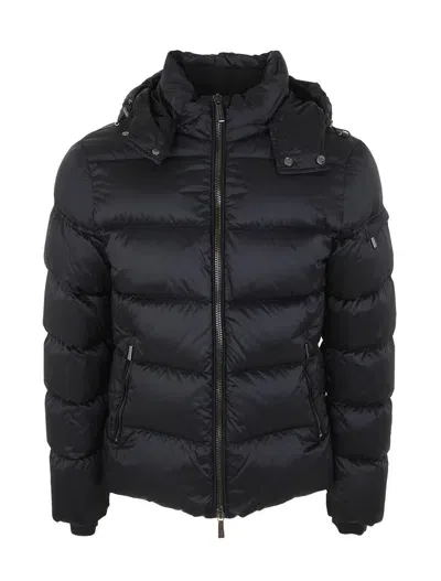 Moorer Detachable-hood Padded-design Jacket In Black