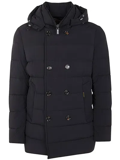 Moorer Florio Kn Bomber Jacket In Dark Blue