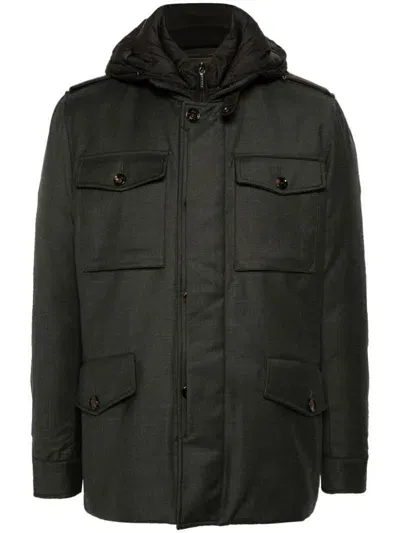 Moorer Isac Padded Jacket In Green