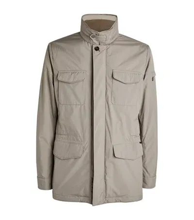 Moorer Leonard-stp Padded Jacket In Beige