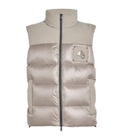 Moose Knuckles Down-filled Victory Peak Gilet In Beige