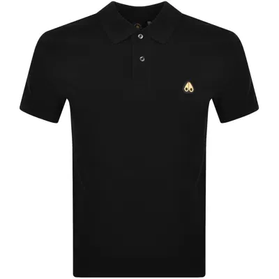 Moose Knuckles Everett Gold Polo T Shirt Black