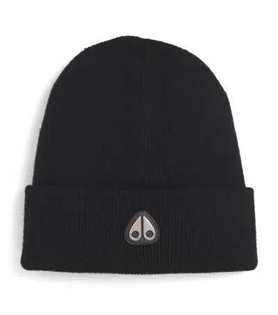 Moose Knuckles Wool Parnis Beanie In Black