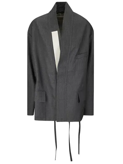 Mordecai Kimono Suit Jacket In Grey