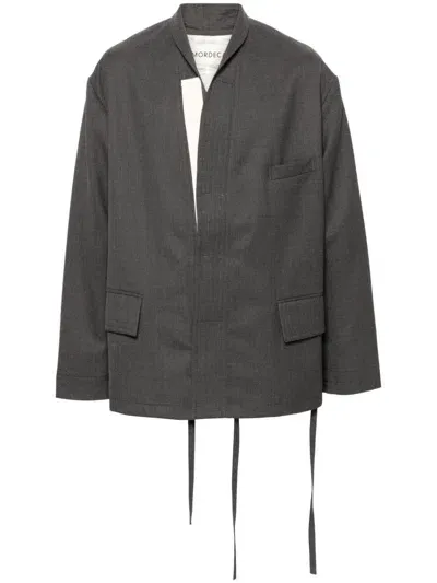 Mordecai Shawl-lapels Virgin-wool Jacket In Grey