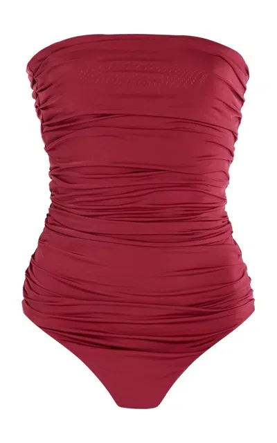 Moré Noir Vivianne One-piece Swimsuit In Burgundy