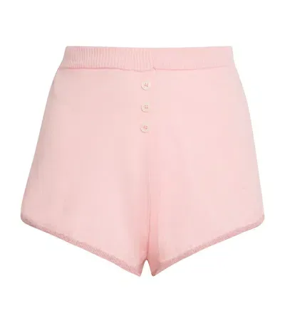 Morgan Lane Izzy Glitter-trim Pyjama Shorts In Pink