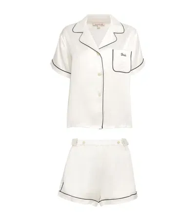 Morgan Lane Silk Katelyn Pyjama Set In Ivory