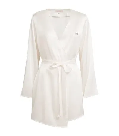 Morgan Lane Silk Langley Bride Robe In Ivory