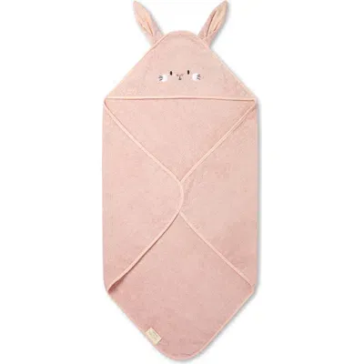 Mori Kids'  Animal Hooded Towel In Blush