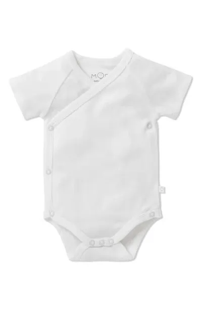 Mori Babies'  Viscose & Cotton Bodysuit In White