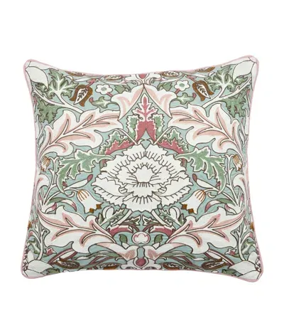 Morris & Co. Strawberry Thief Severne Cushion In Green