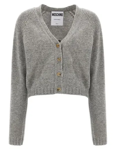 Moschino 100% Shrunk Sweater, Cardigans Gray In Grey