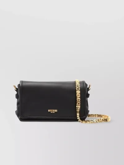 Moschino Logo-lettering Cross Body Bag In Black